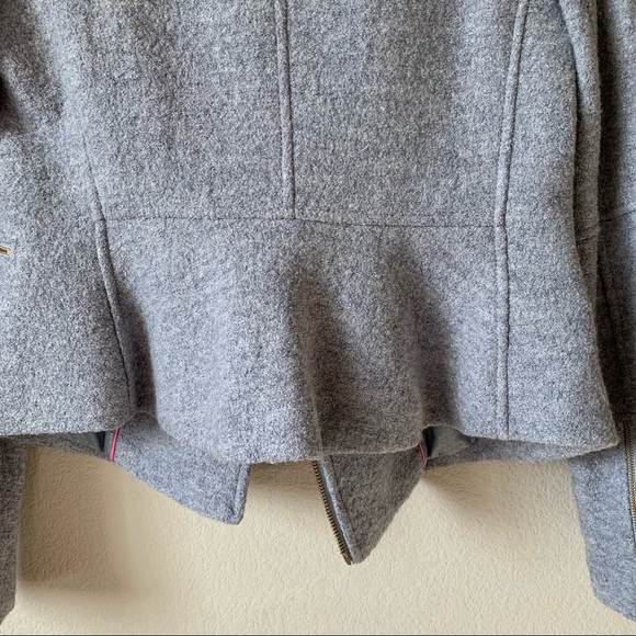 Banana Republic Grey Tweed Moto Jacket Size S - Picture 6 of 15
